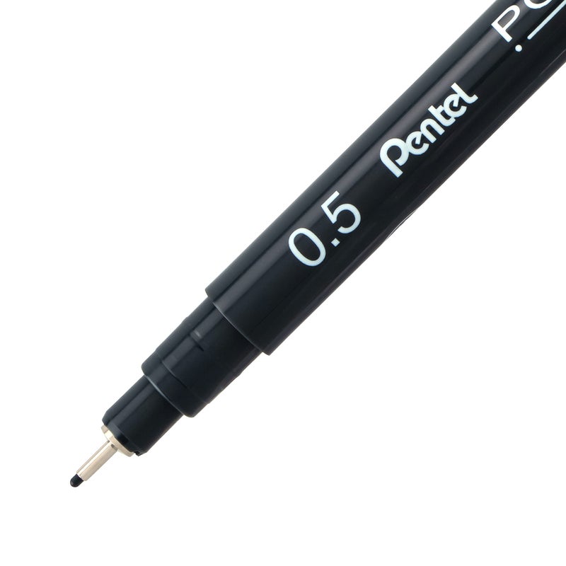 بنتل قلم تحديد نقطة من Pentel Arts، (0.5 مم)، حبر أسود، صندوق من 12 قطعة (S20P-5A) - Image 5